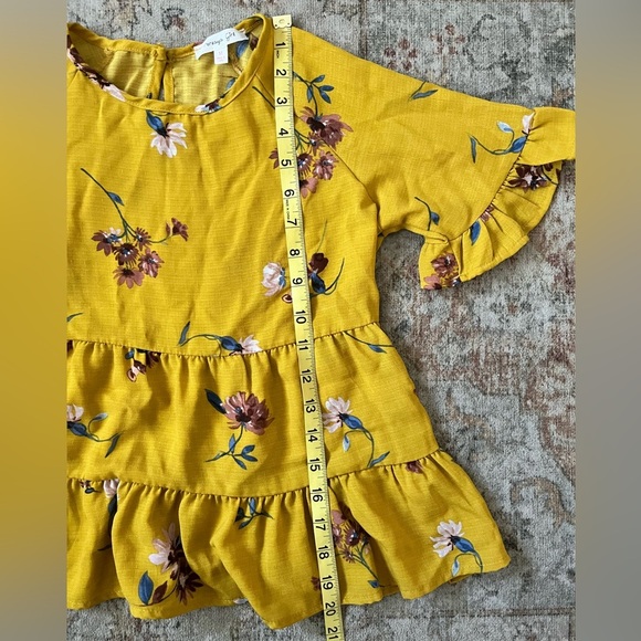 Persaya Mustard Floral Blouse - Picture 4 of 4